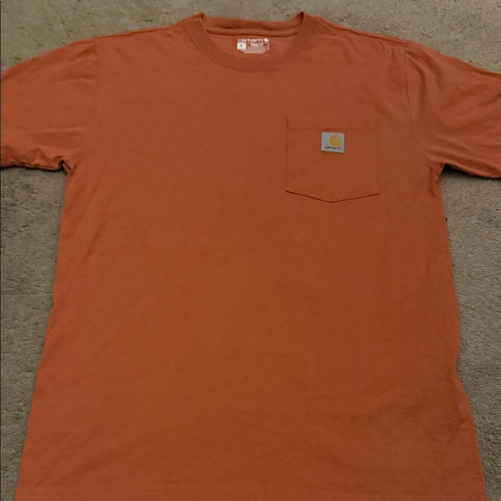 Carhartt Men's Orange Short Sleeve Shirt